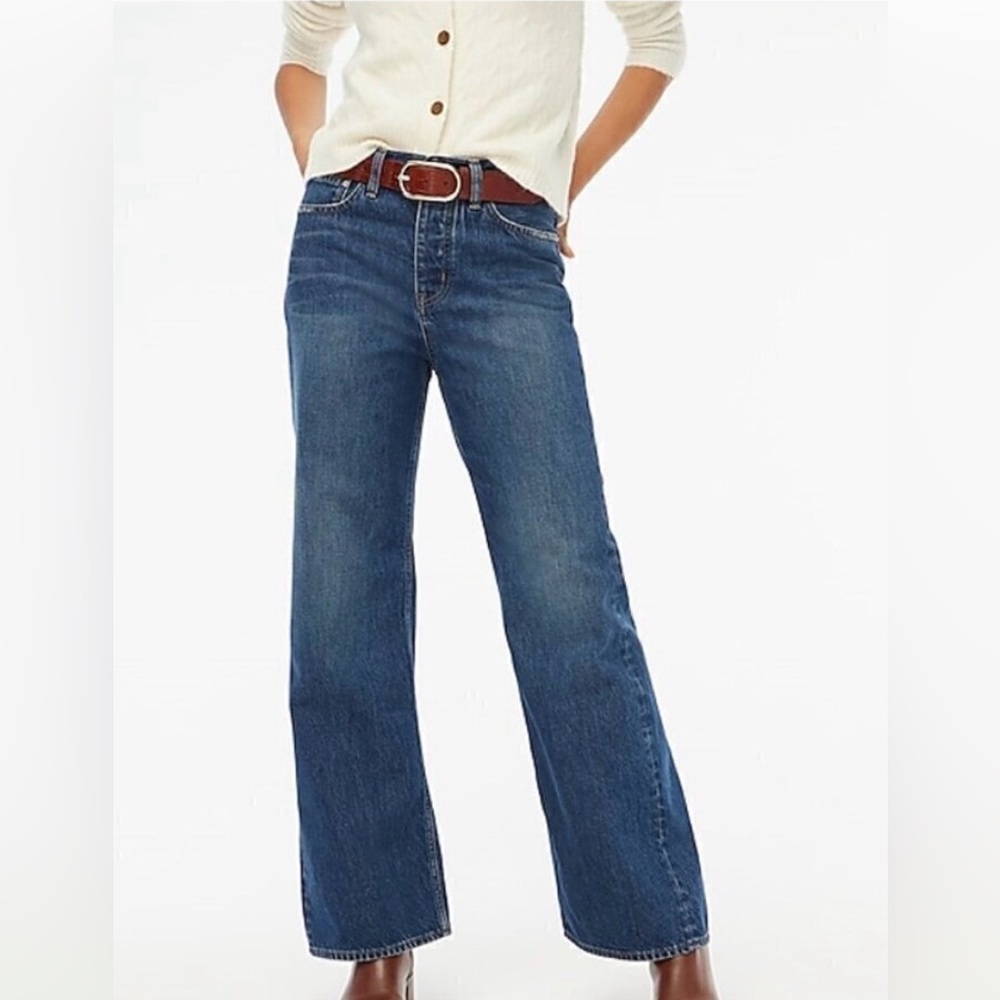 J. Crew Dark Blue Wide Leg Jeans